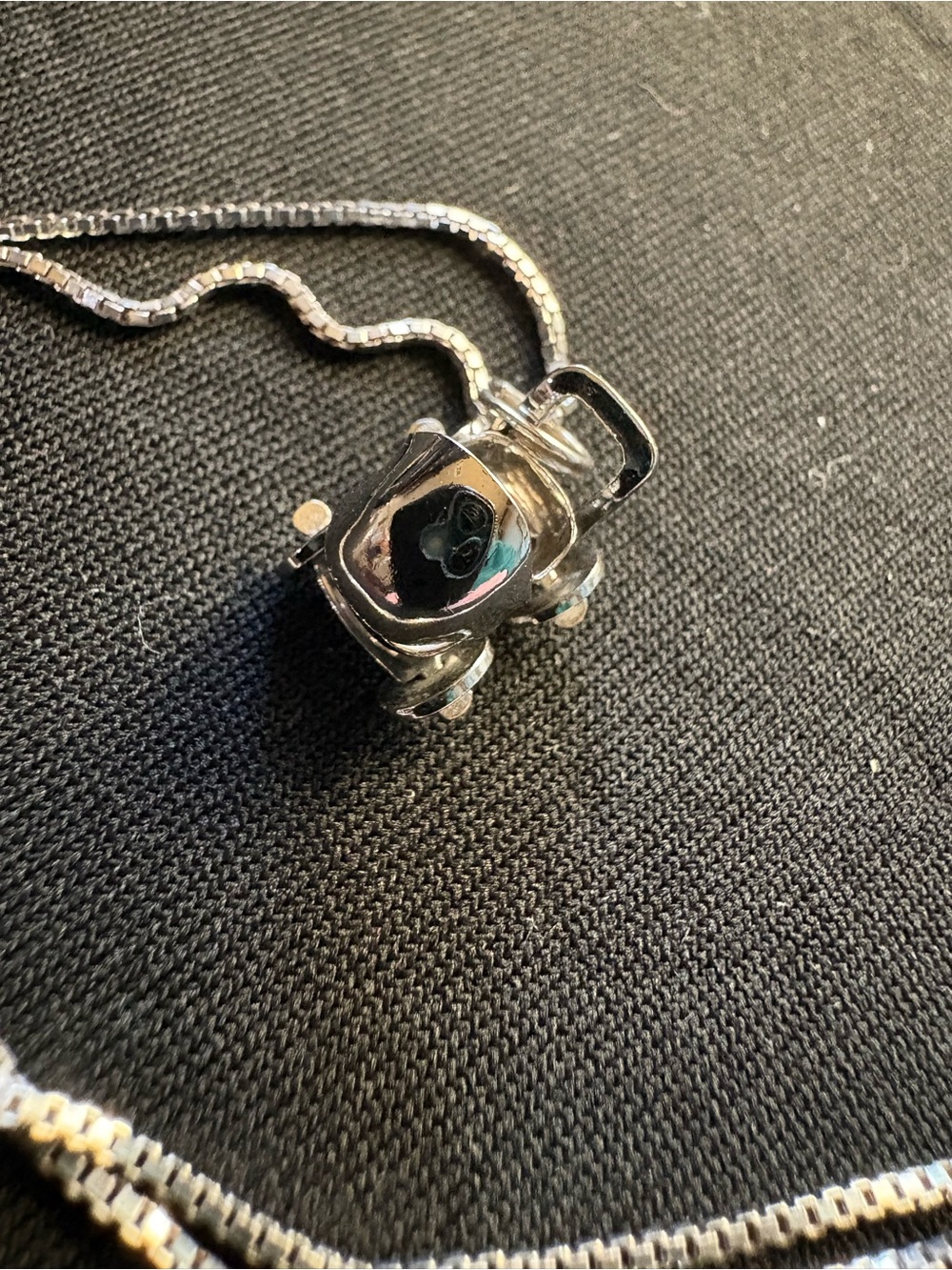 Silver Baby Carriage Charm Necklace